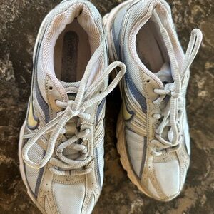 Nike White and Blue Shoes